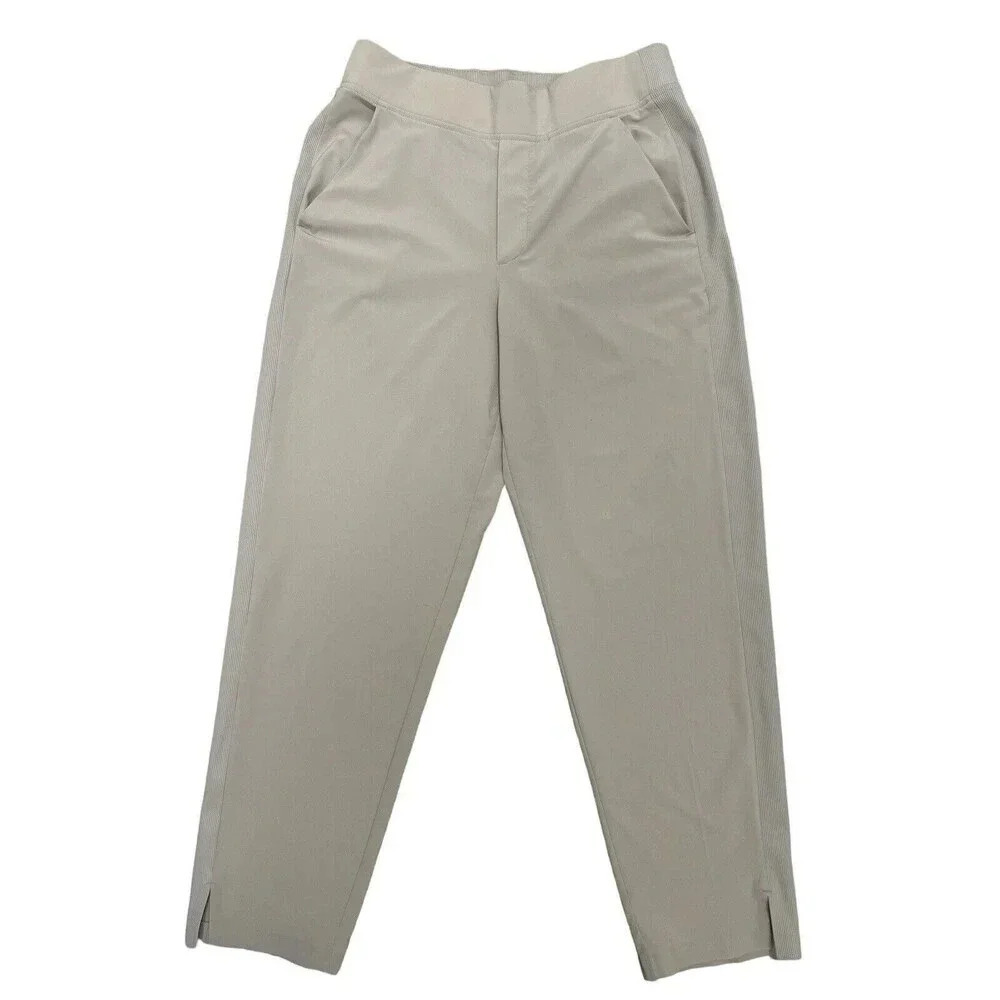Athleta Brooklyn Ankle Pant Women’s 6 Stretch Pull on Travel Athleisure Cream